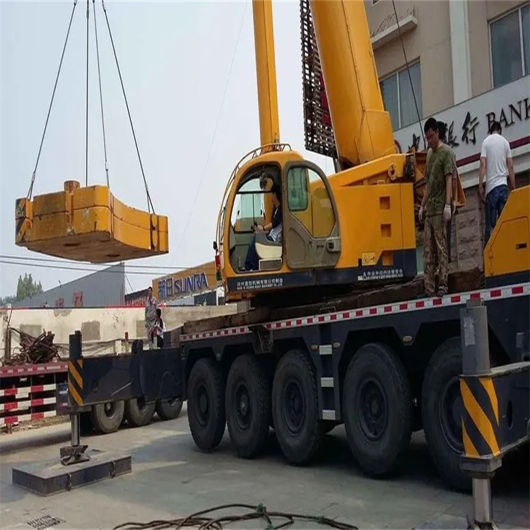 长丰县当地吊车出租|机器吊装|75吨|工厂搬迁服务